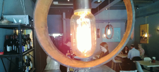 Cafe, San Francisco, Light Fixture, Industrial, AnneStrasserBlog
