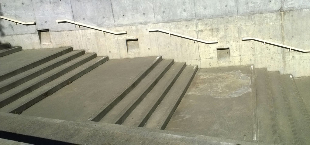 Concrete steps at UC Davis CA