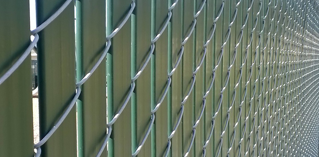 Chain link Fence with Slats, Farallone View Elementary School, Montara CA